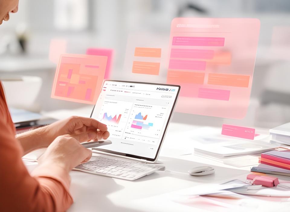 Candidate reviewing a skill-matched job search dashboard on a bright office desk