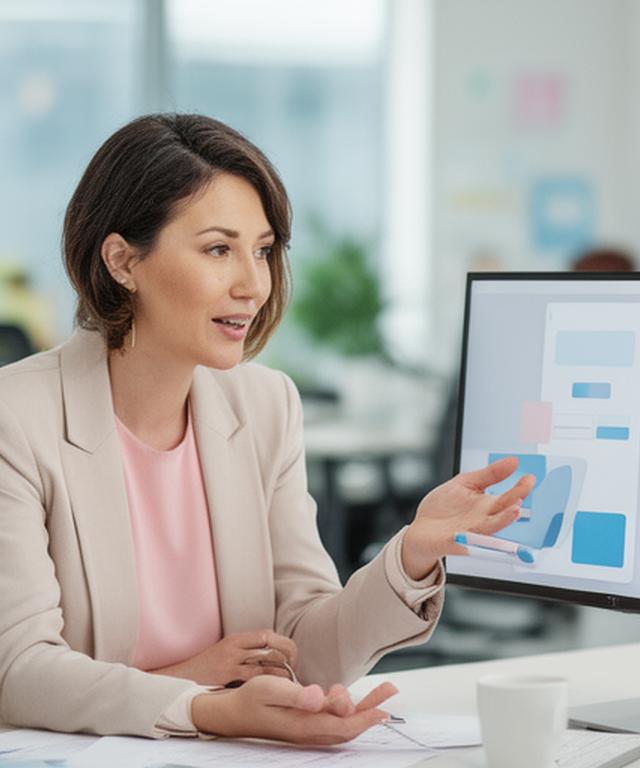 Ema Roberts in a customer support space helping a candidate troubleshoot an application